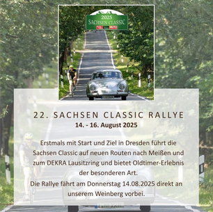 Sachsen Classic Rallye 2025 – Oldtimer-Glanz trifft Weingenuss beim Weingut Steffen Loose