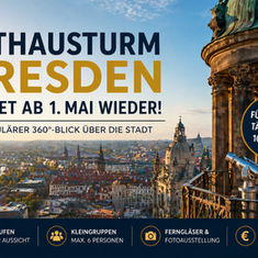 Rathausturm Dresden Aussicht genießen