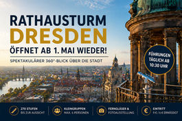 Rathausturm Dresden Aussicht genießen