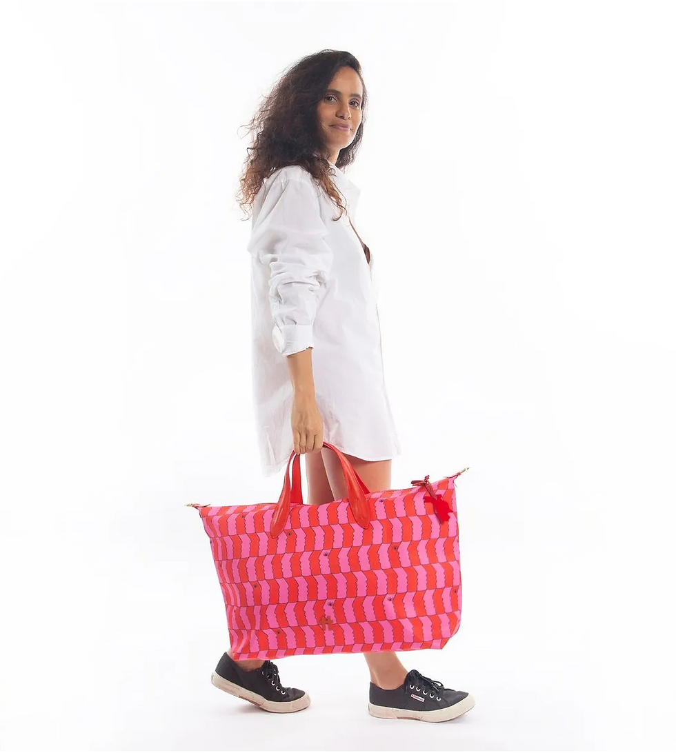 Miniatura: Bolsa rostos vermelha e rosa | Weekender