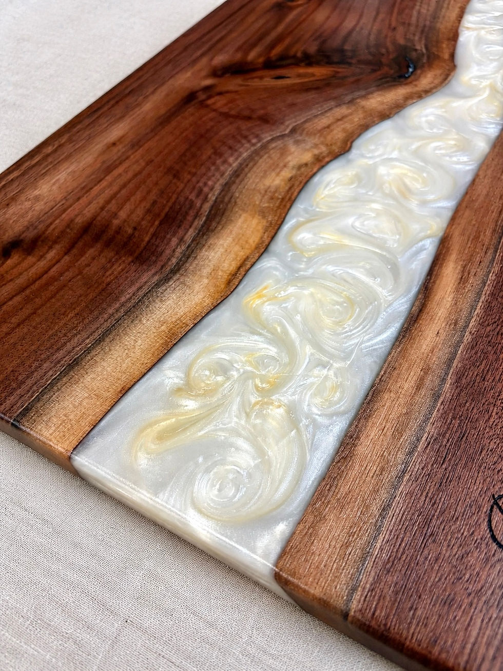 Thumbnail: "The Festive" - Handcrafted Black Walnut & Epoxy Serving Board