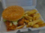 Chicken Tender Sandwich and Potato Logs