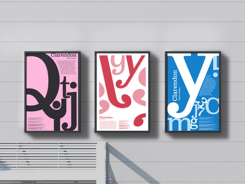 Clarendon Typography Posters