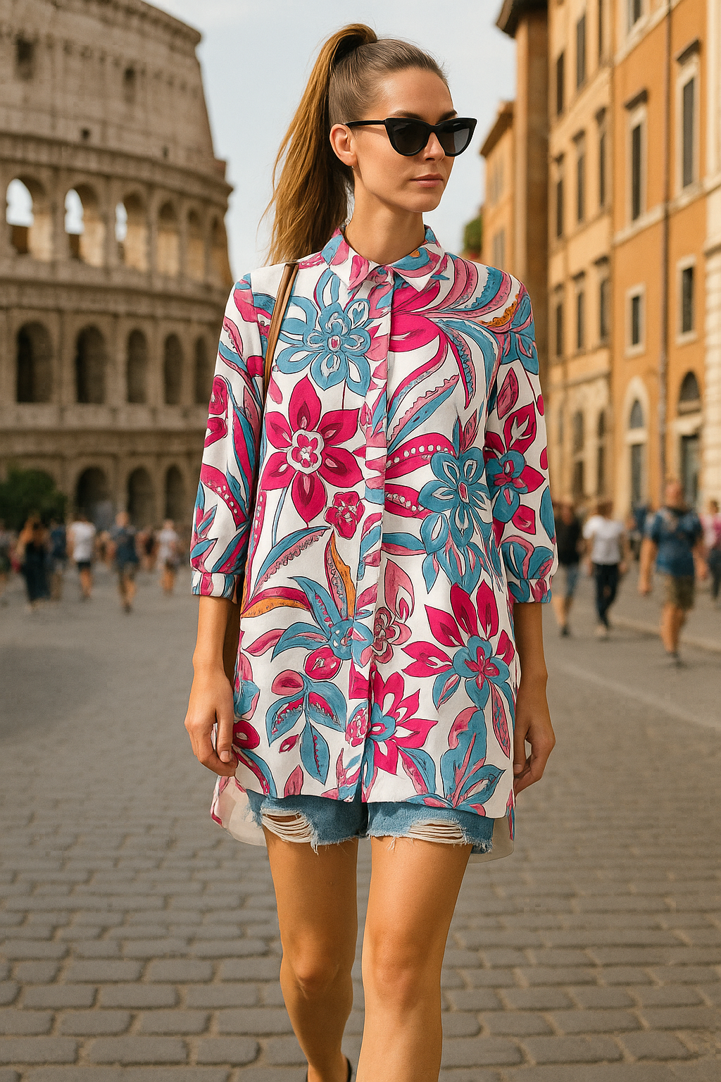 Women's High-Low Long-Sleeve Hem Shirt Silky-like Elegance