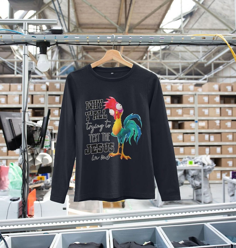 Thumbnail: Women's Chicken trying not to be upset Long Sleeve T-shirt