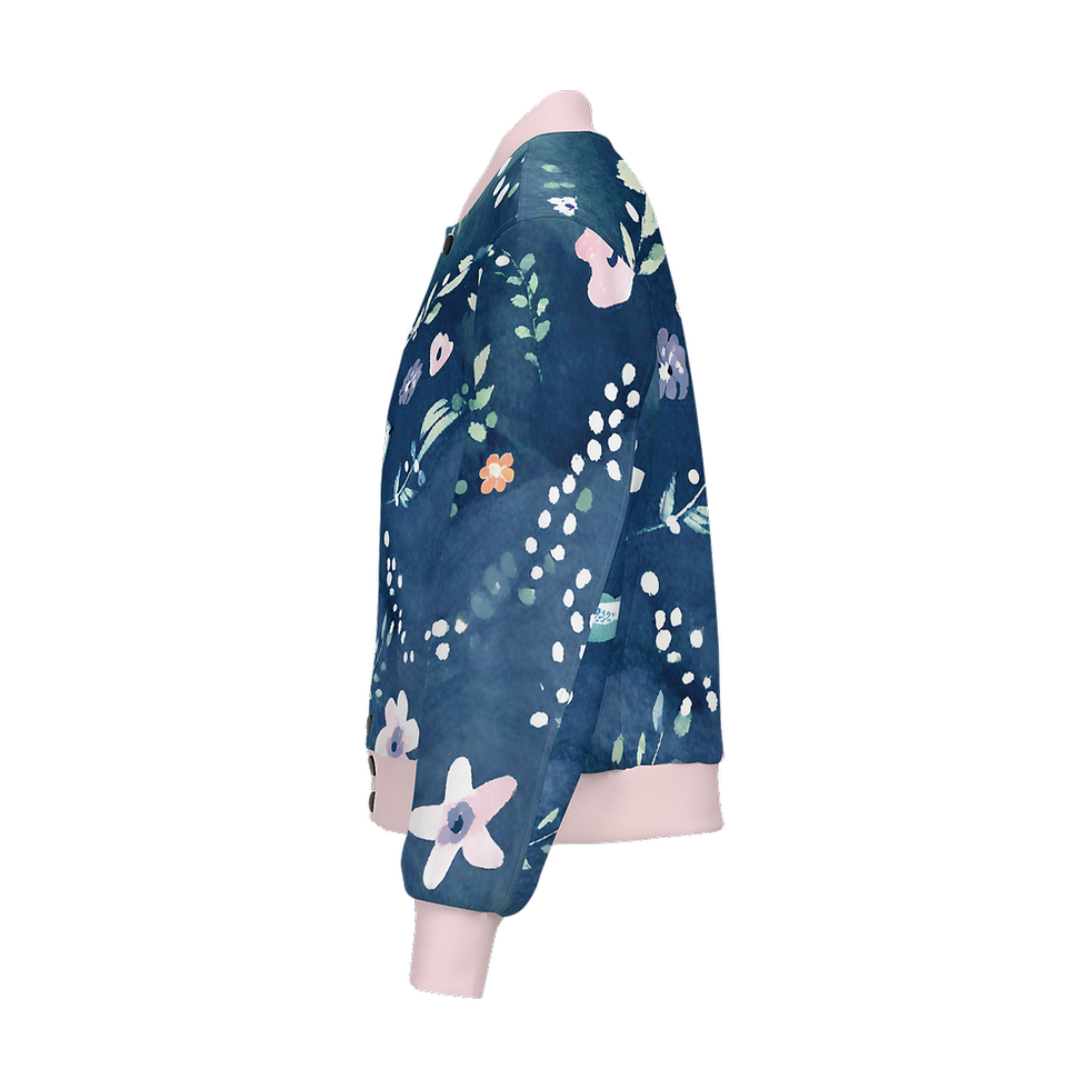 Miniatura: Women's Double Layered Bomber Sports Jacket-Techno Scuba Knit