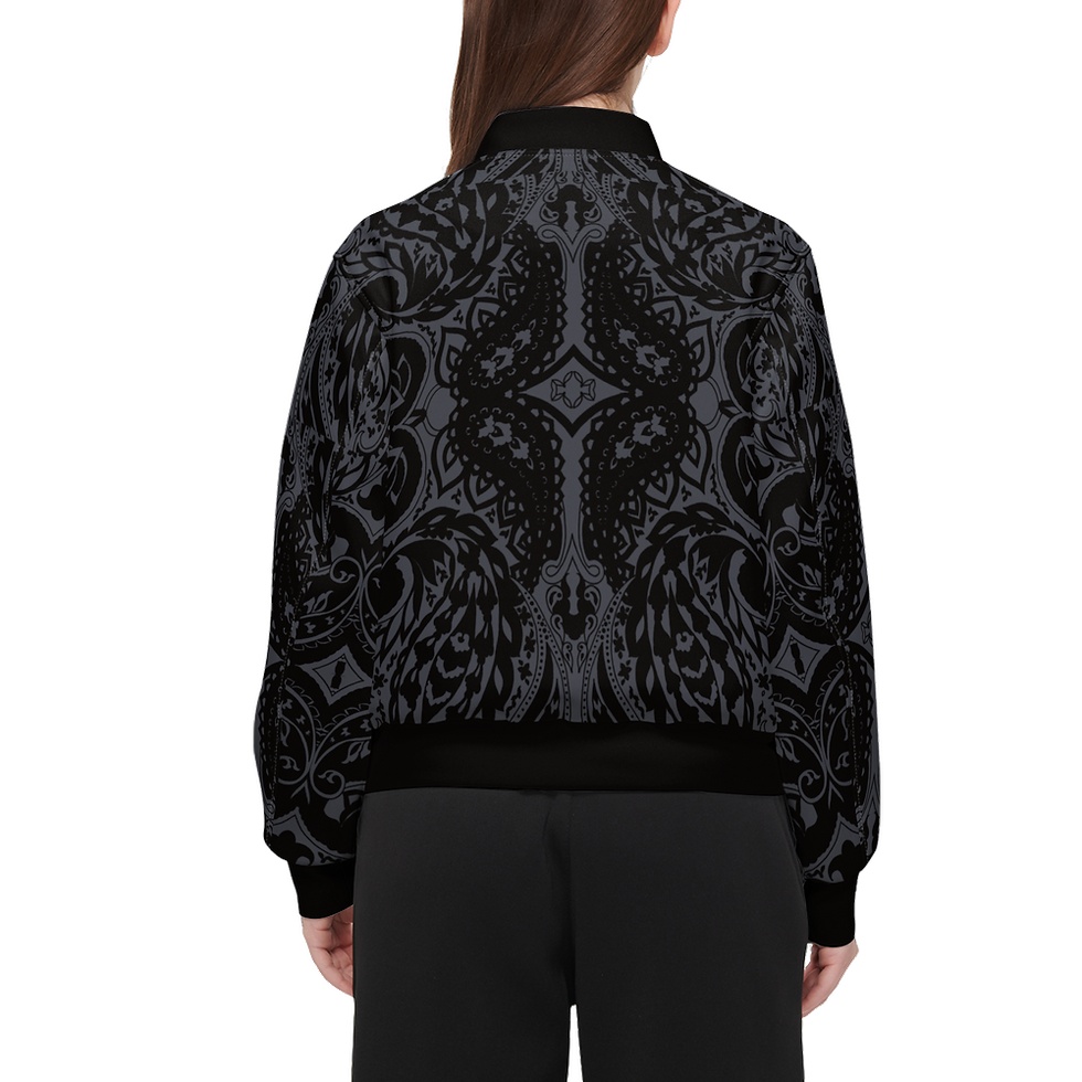 Miniatura: Women's Double Layered Bomber Sports Jacket-Techno Scuba Knit