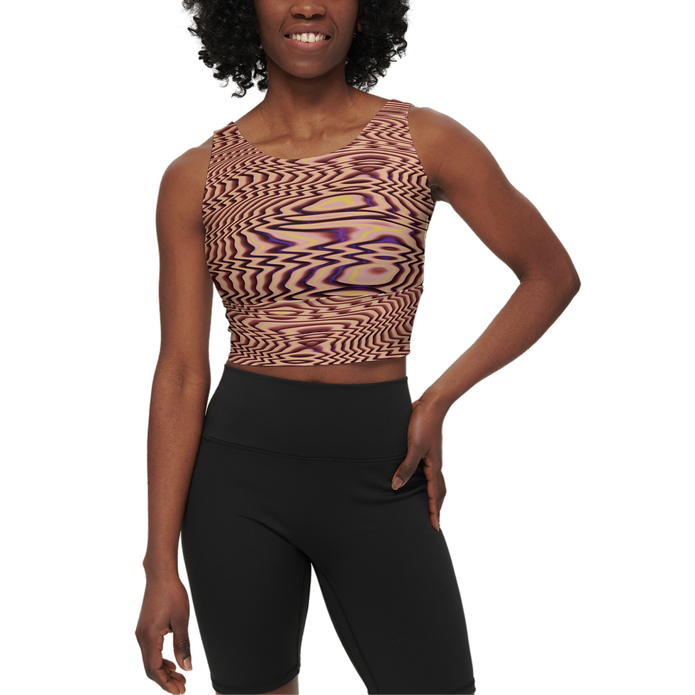 Sujetador deportivo largo con espalda en forma de V para mujer