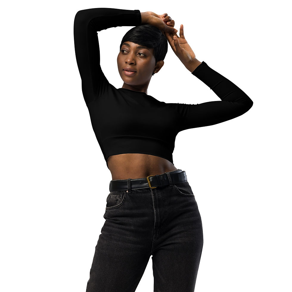 Miniatura: Crop top manga larga reciclado