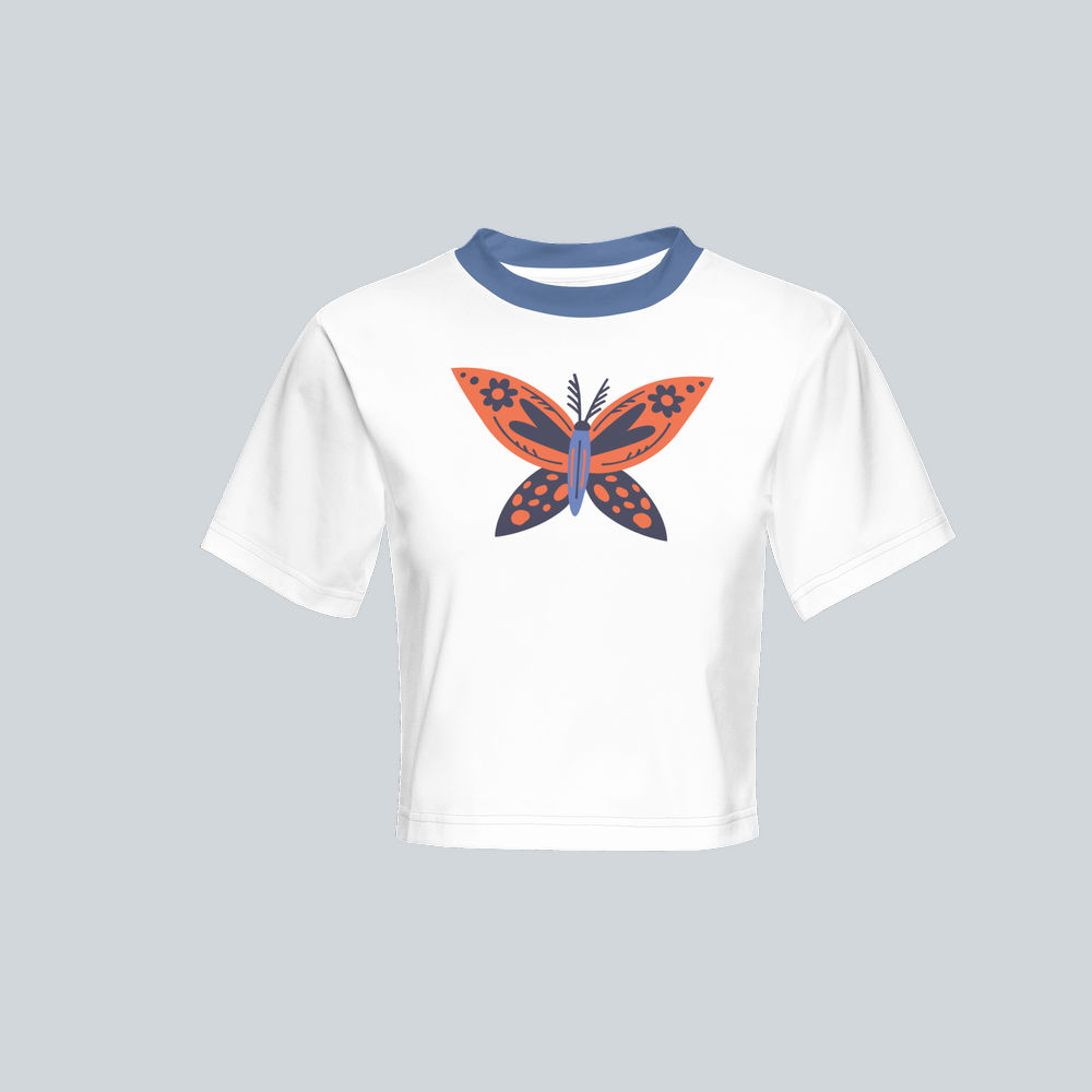 Camiseta corta de manga corta para mujer