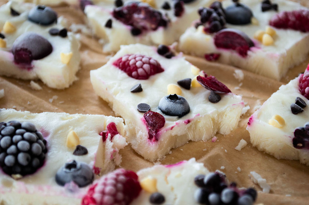 BARRETTE FROZEN YOGURT, FRUTTI DI BOSCO E CIOCCOLATO
