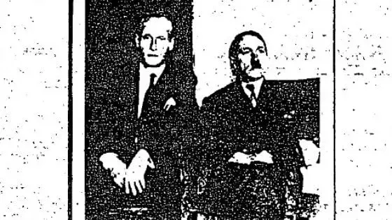 L'ex ufficiale delle Ss Philippe Citroen accanto al presunto Hitler in Colombia nel 1955 (documento CIA)