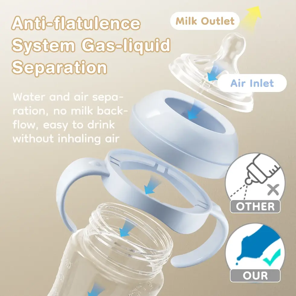 Thumbnail: Baby PP Bottle 150/240/330ML Newborn Baby Bottle with Handle Milk BottleFeeding 