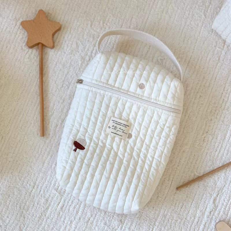 Thumbnail: Portable Stroller Nappy Bag Quilted Baby Diaper Caddy Organizer Embroidered Momm