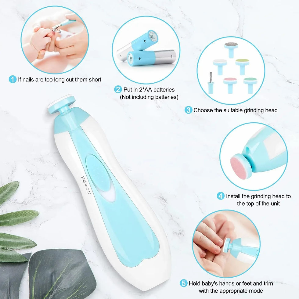 Thumbnail: Multifunctional Electric Baby Cutter Trimmer Manicure Tool Set Baby CareNail Tri