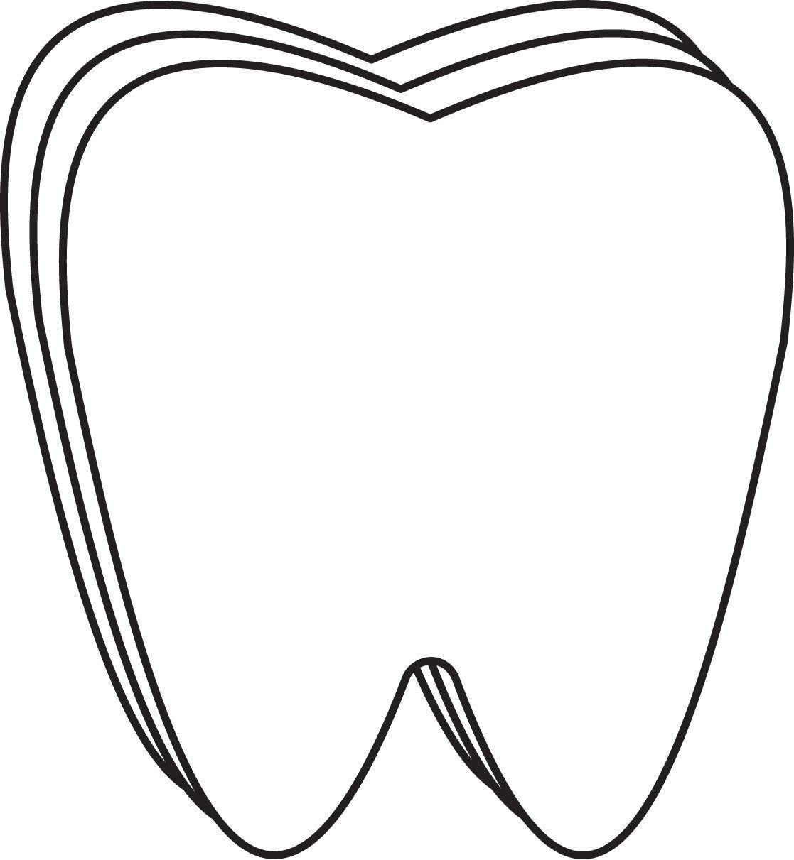 SHAPES ETC. Large Single Color Creative Foam Cut-Outs - Tooth