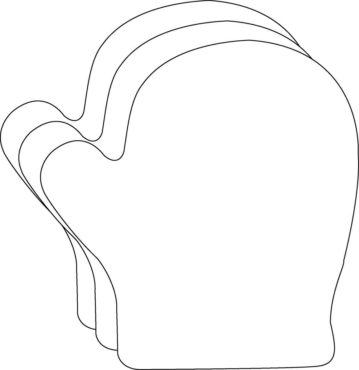 SHAPES ETC. Large Single Color Creative Foam Cut-Outs - Mitten