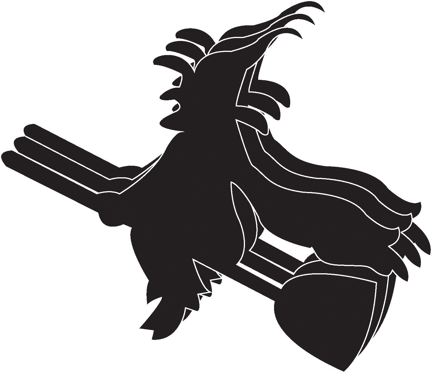 Die-Cut Magnetic - Large Single Color Witch