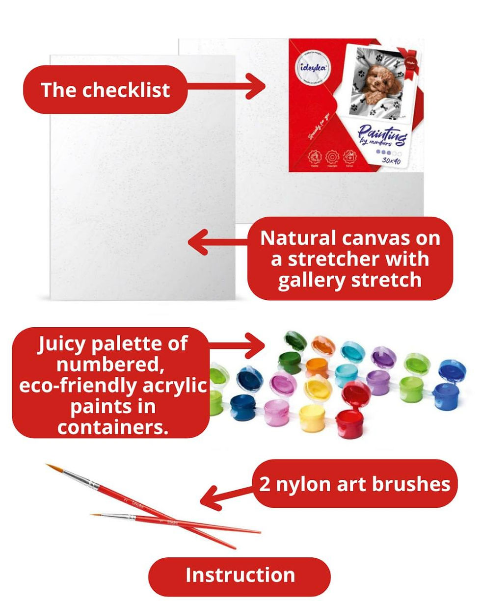 Thumbnail: Painting by Numbers kit Bright dahlias with extra metallic paints KHO3305