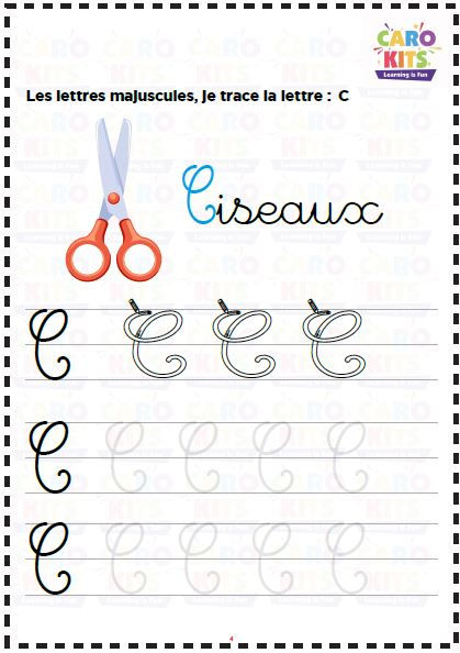 Thumbnail: Cahier d'ecriture cursive - Lettres Majuscules