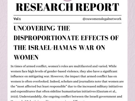 Uncovering the Disproportionate Effects of the Israel Hamas War on Women