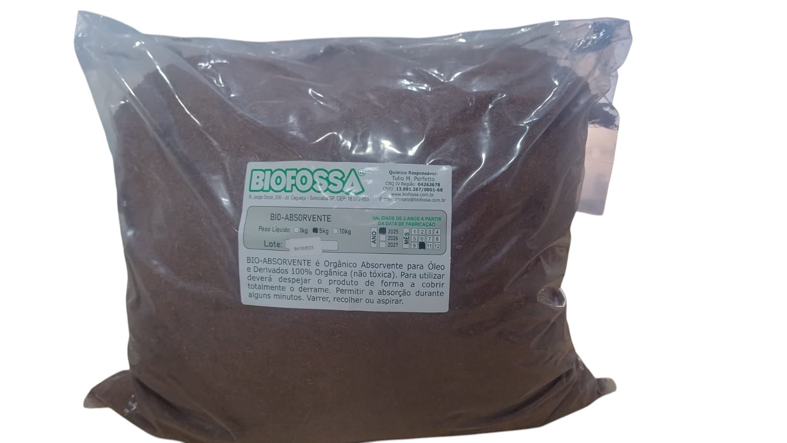 TURFA BIOABSORVENTE 5 KG SACO