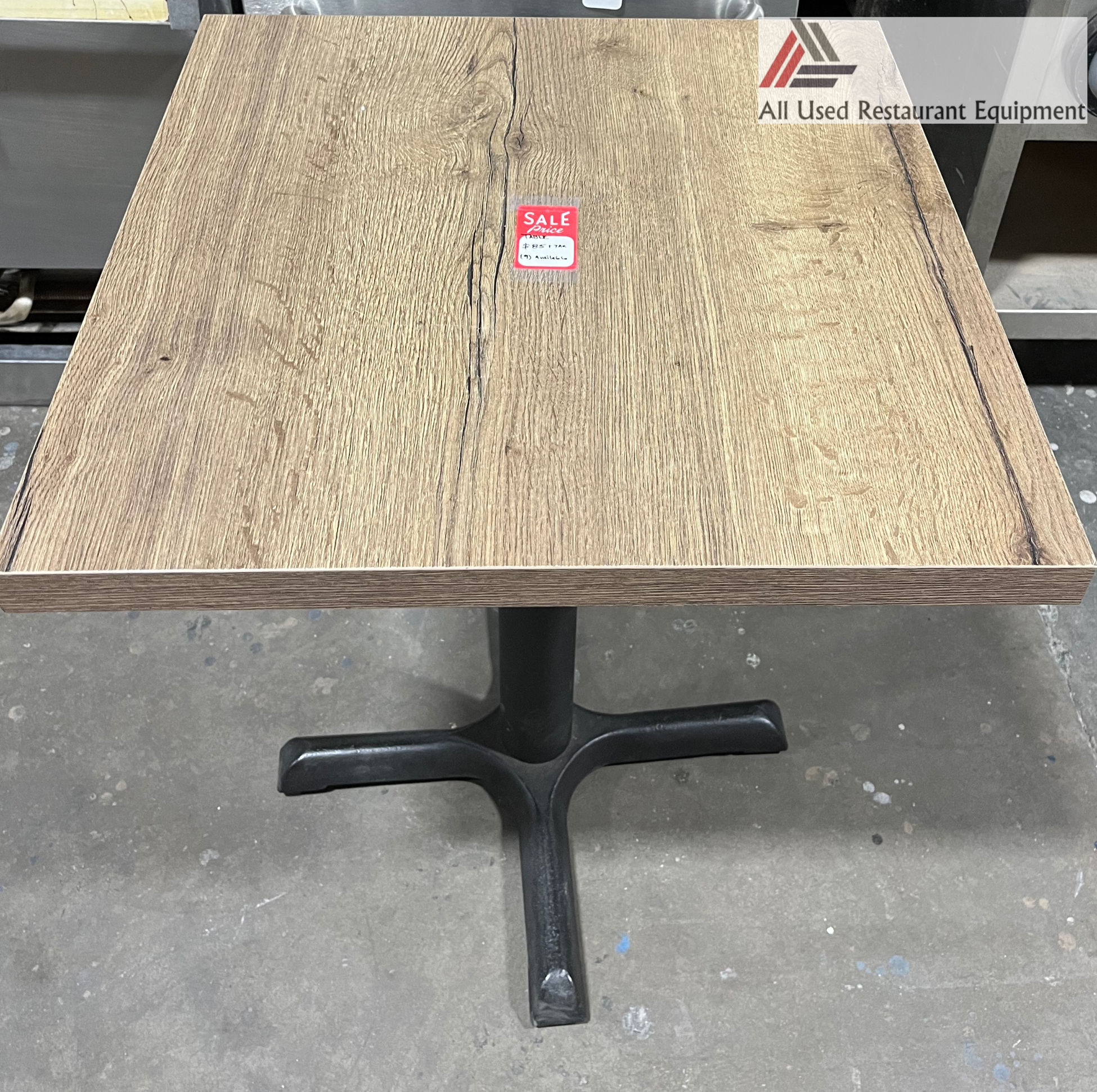 24X24 Wood Table top with base24X24 Wood Table top with base