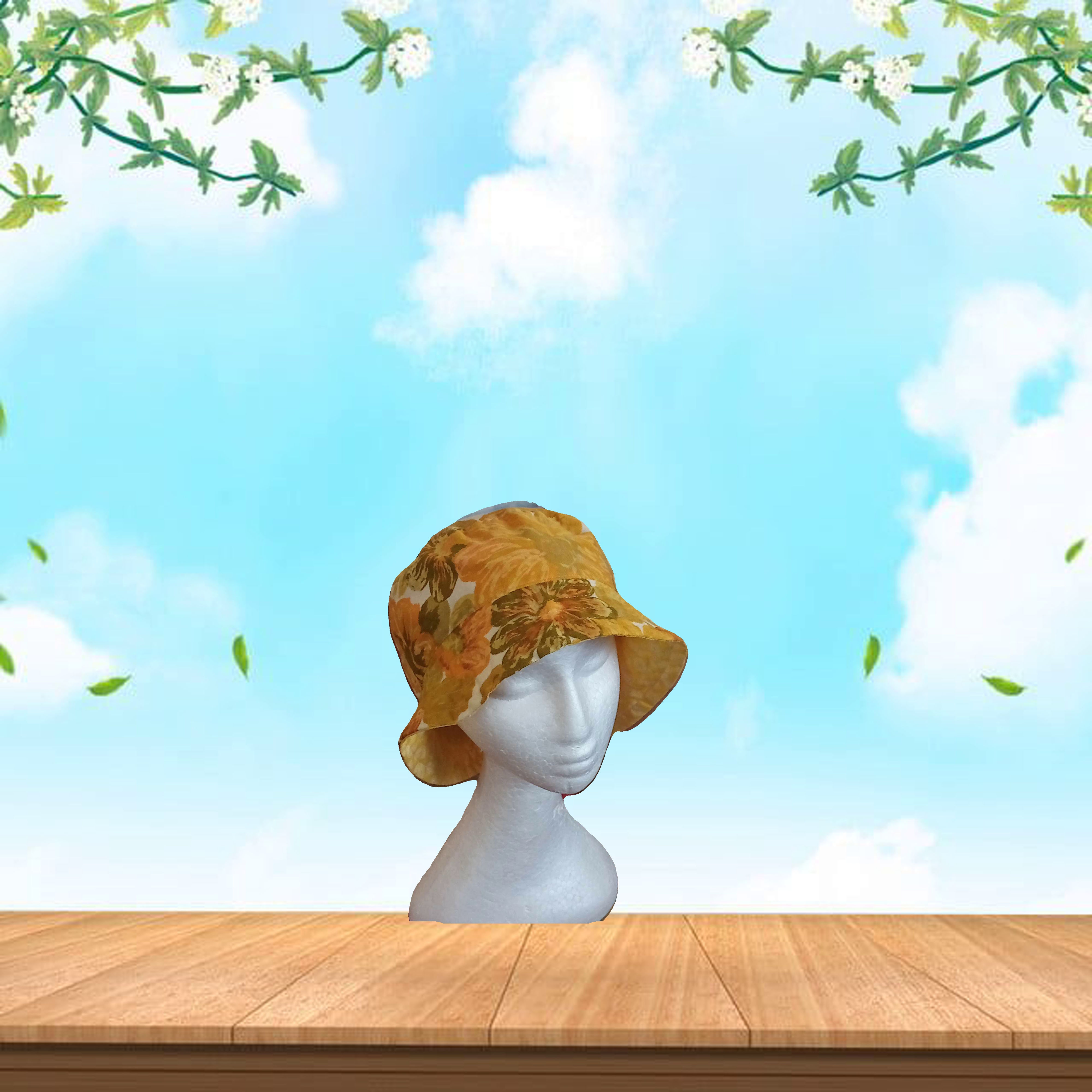 Handmade reversible bucket hat