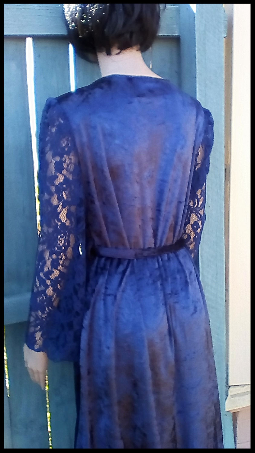 Thumbnail: Handmade blue/purple velvet dress