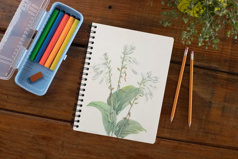 Thumbnail: Hosta Watercolor Notebook | Dotted Botanical Journal, Garden Stationery
