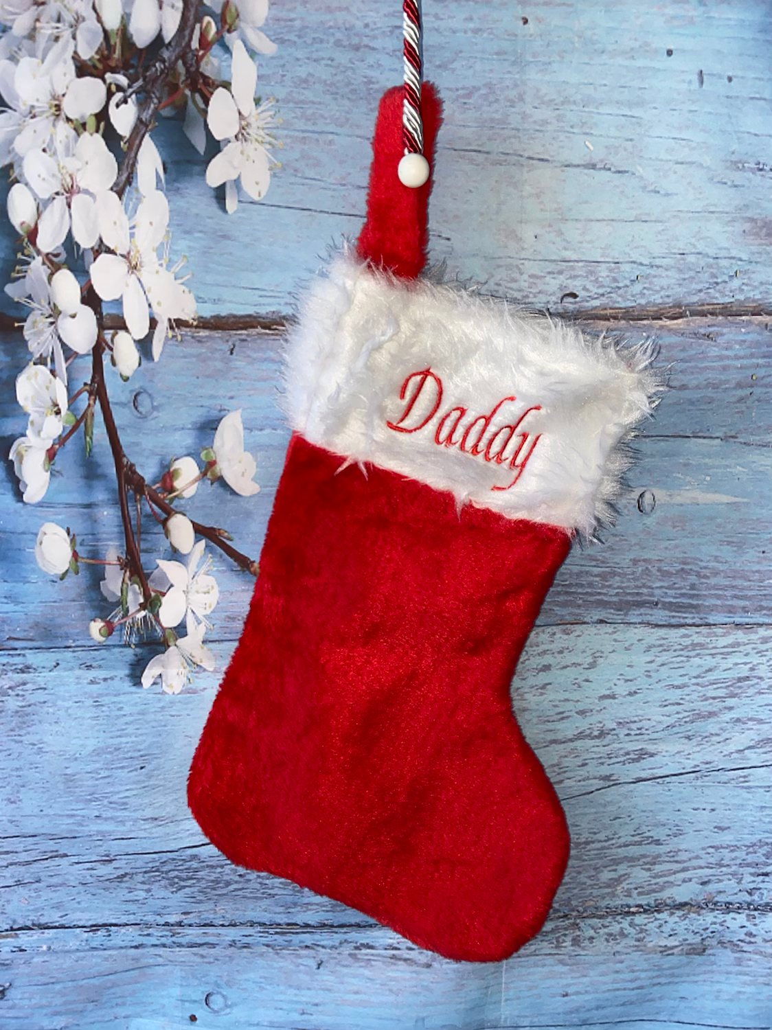 Daddy fluffy stocking