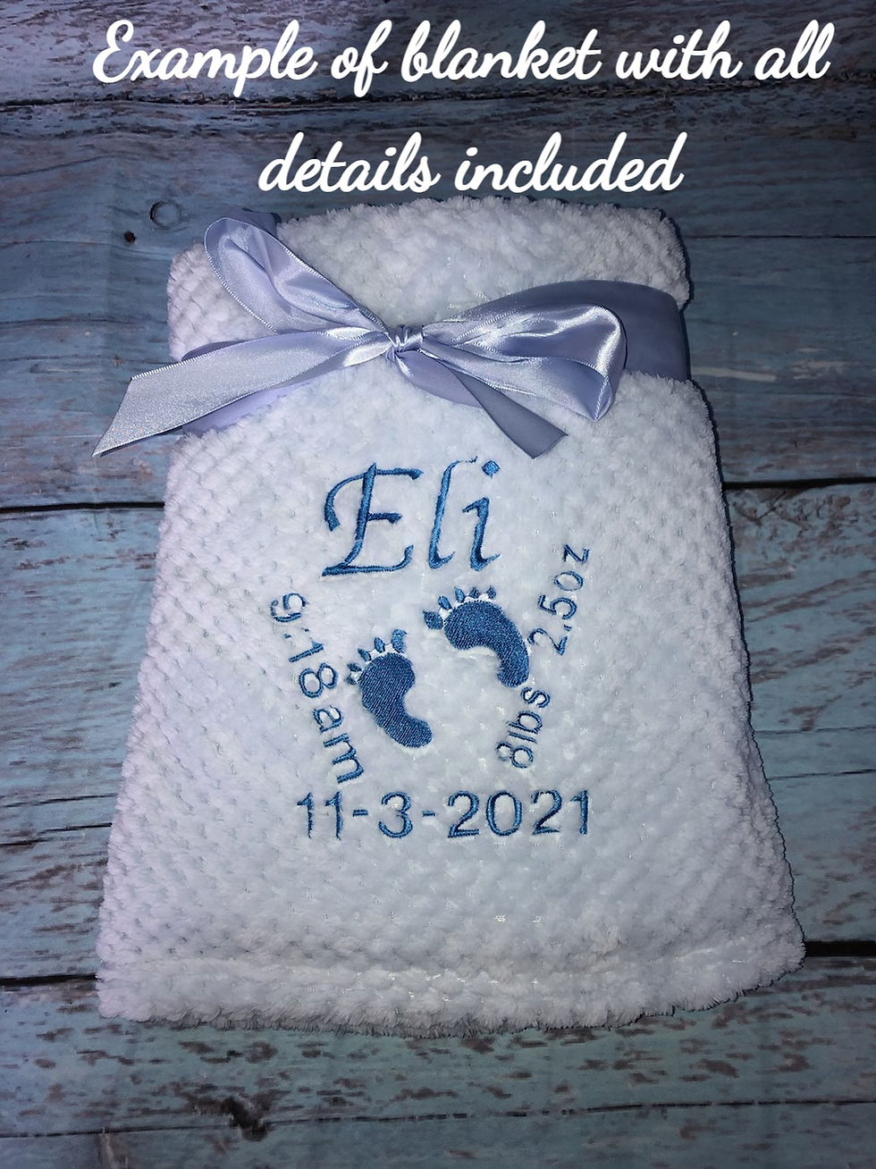 Thumbnail: Blue Gift Hamper, With Waffle Blanket Upgrade (Option B)