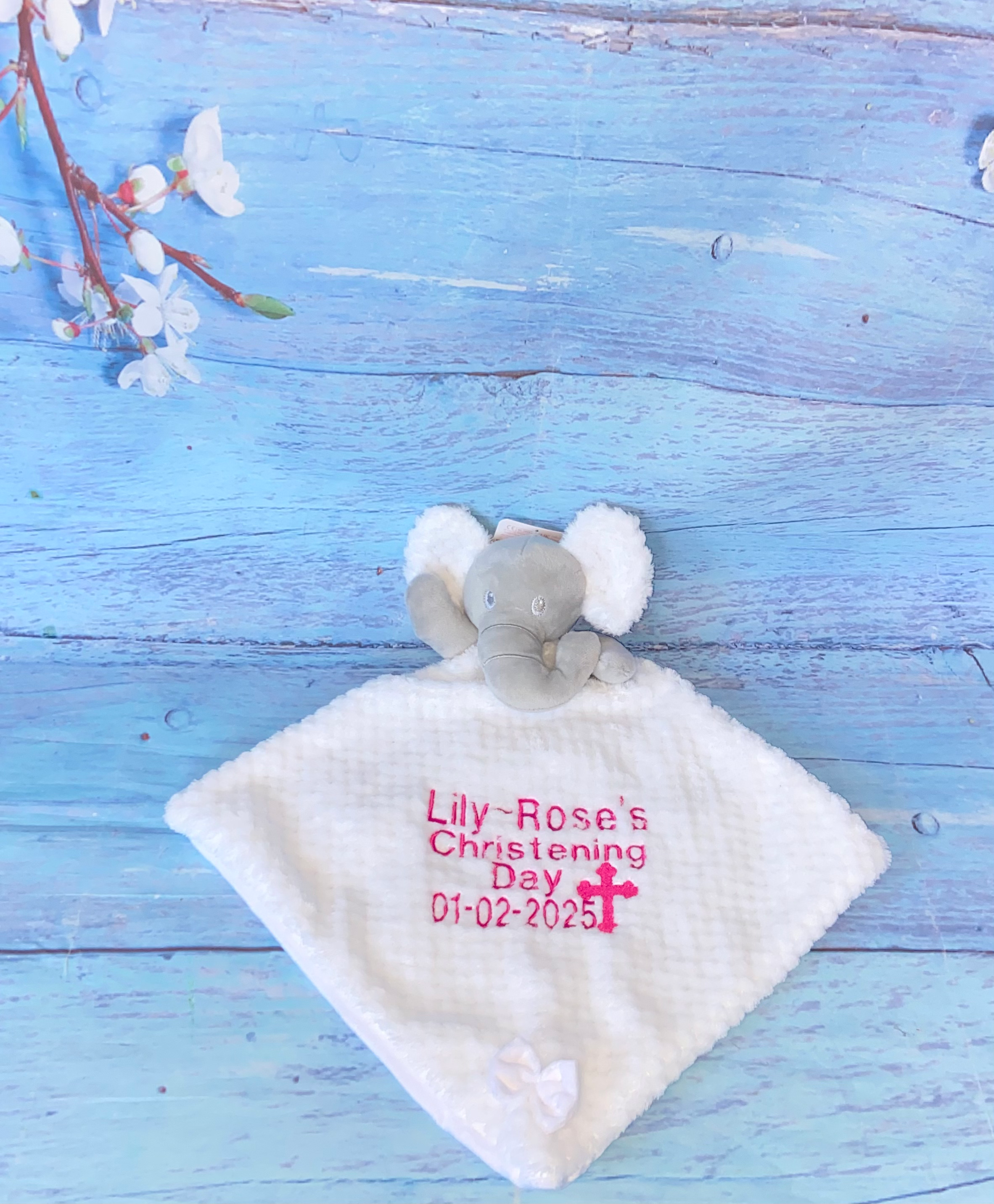 Christening White Waffle Comforter