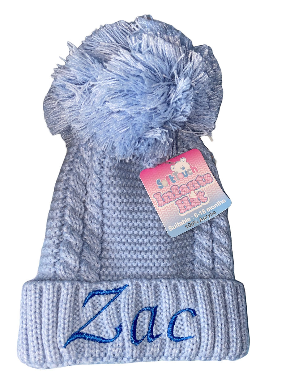 Thumbnail: Blue Single Pom Pom Hat