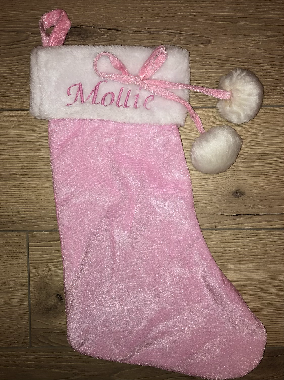 Thumbnail: Pink Pompom Stocking