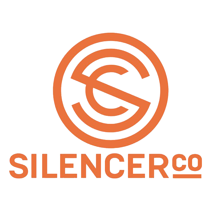 SilencerCo logo with orange circular “SC” emblem above the company name