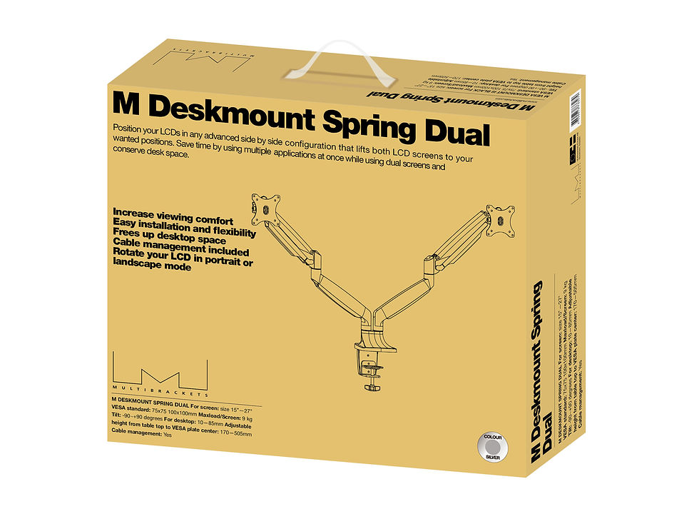 M Deskmount Spring Dual Silver M3279