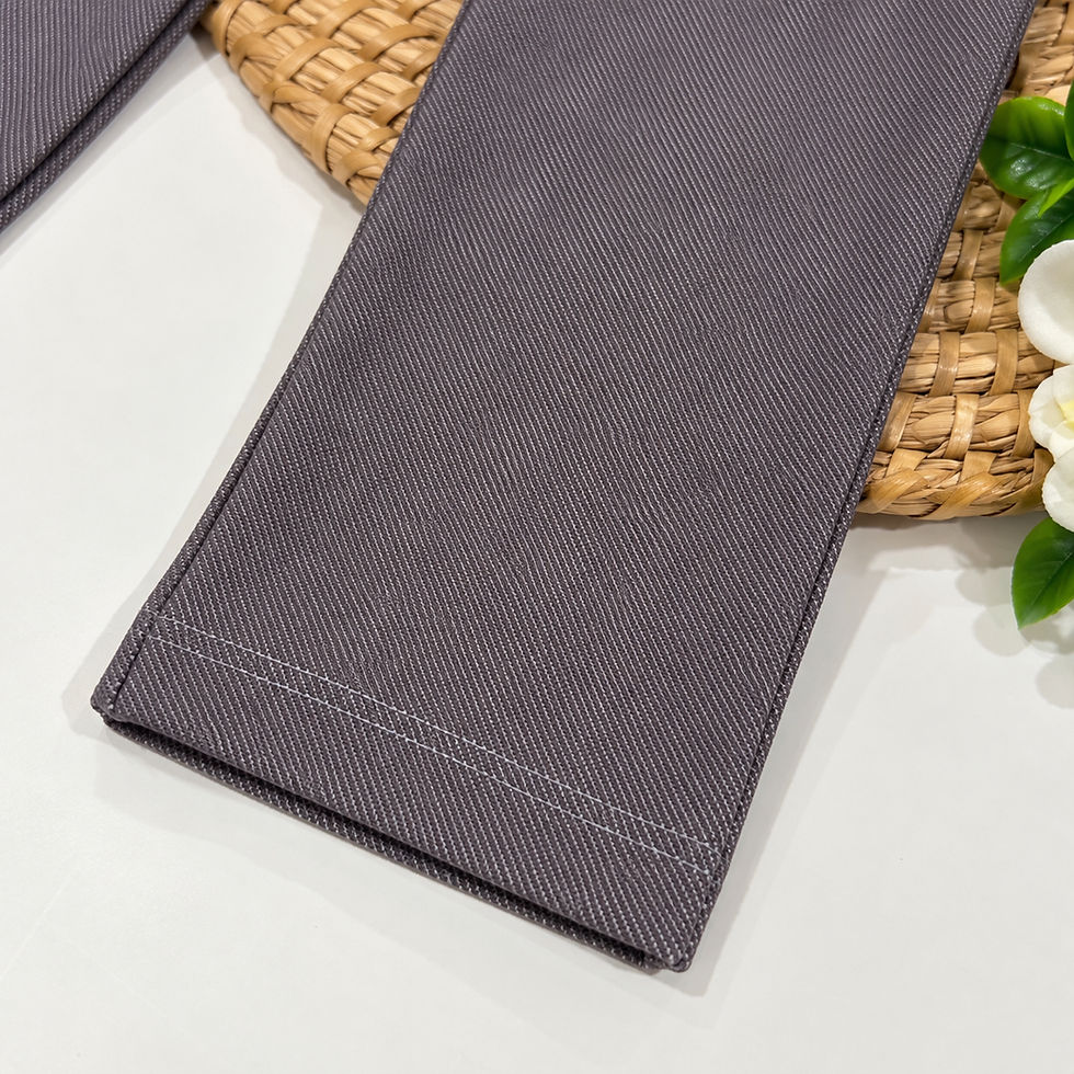Miniatura: Leggings felpati bambina effetto denim – Grigio