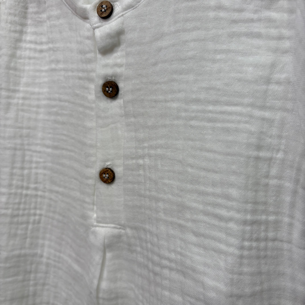 Miniatura: Camicia serafino da neonato in mussola di cotone BabyVip