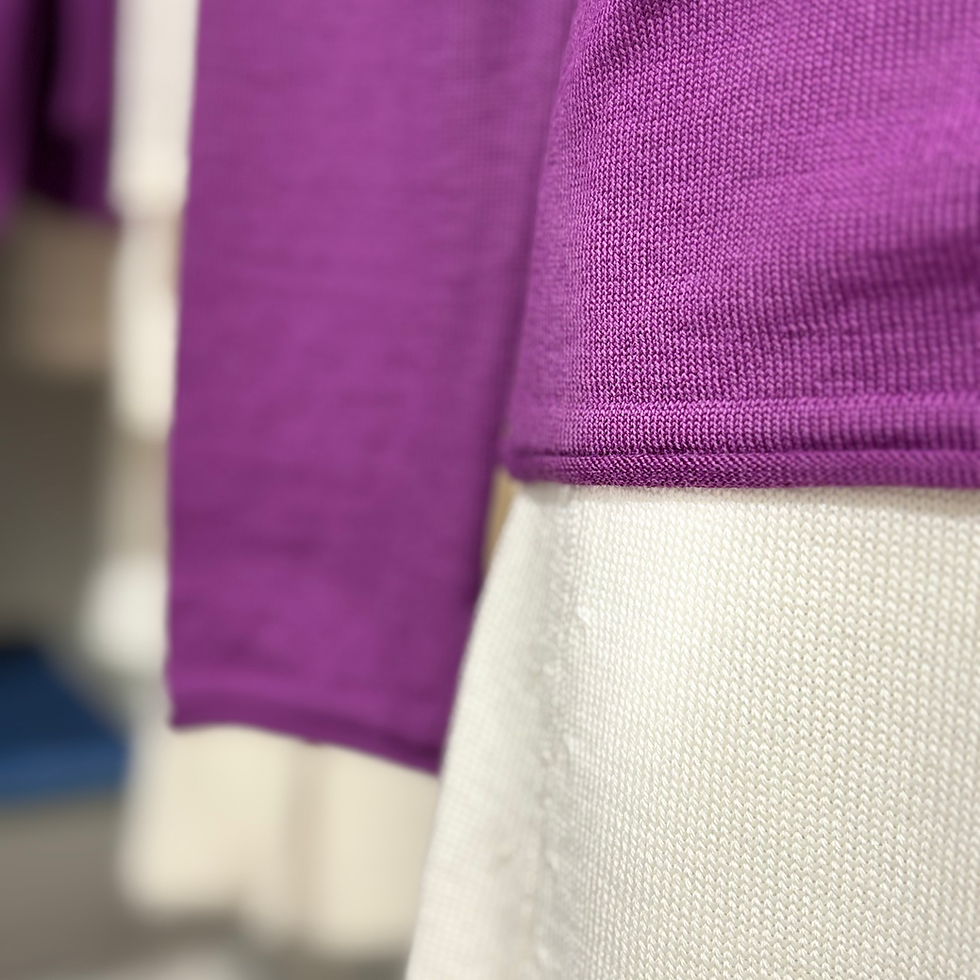 Miniatura: maglia donna autunno inverno ciclamino morbida e leggera