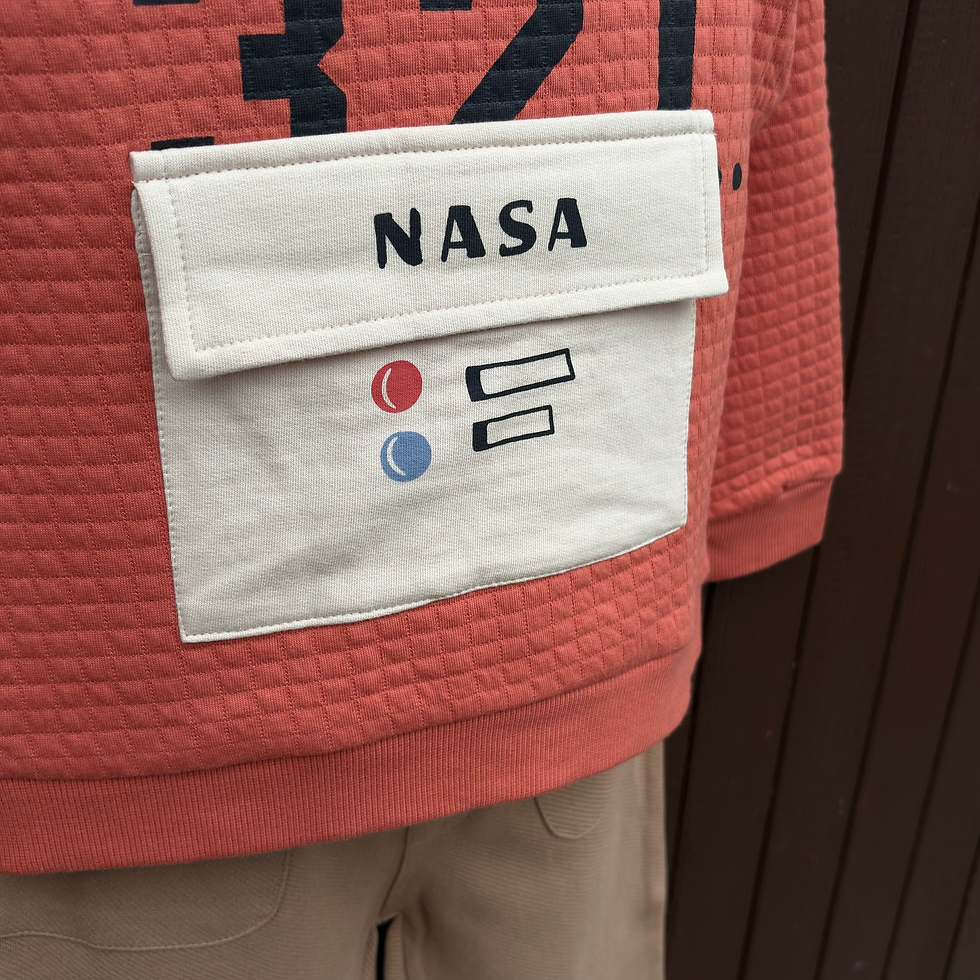 Miniatura: Tuta bambino felpa trapuntata NASA + pantalone felpato