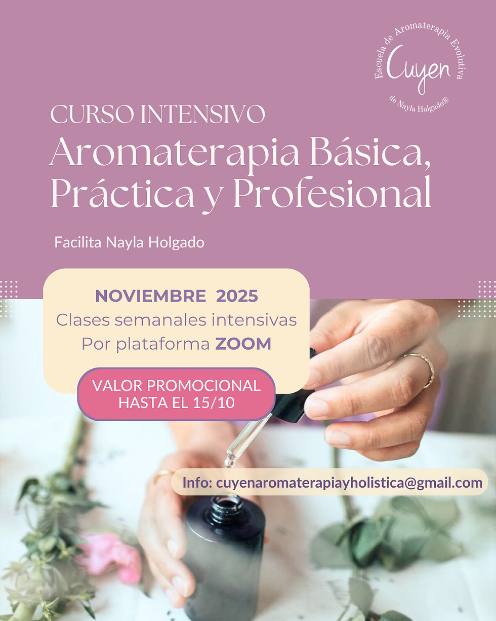 Curso Intensivo Aromaterapia Básica, Práctica y Profesional