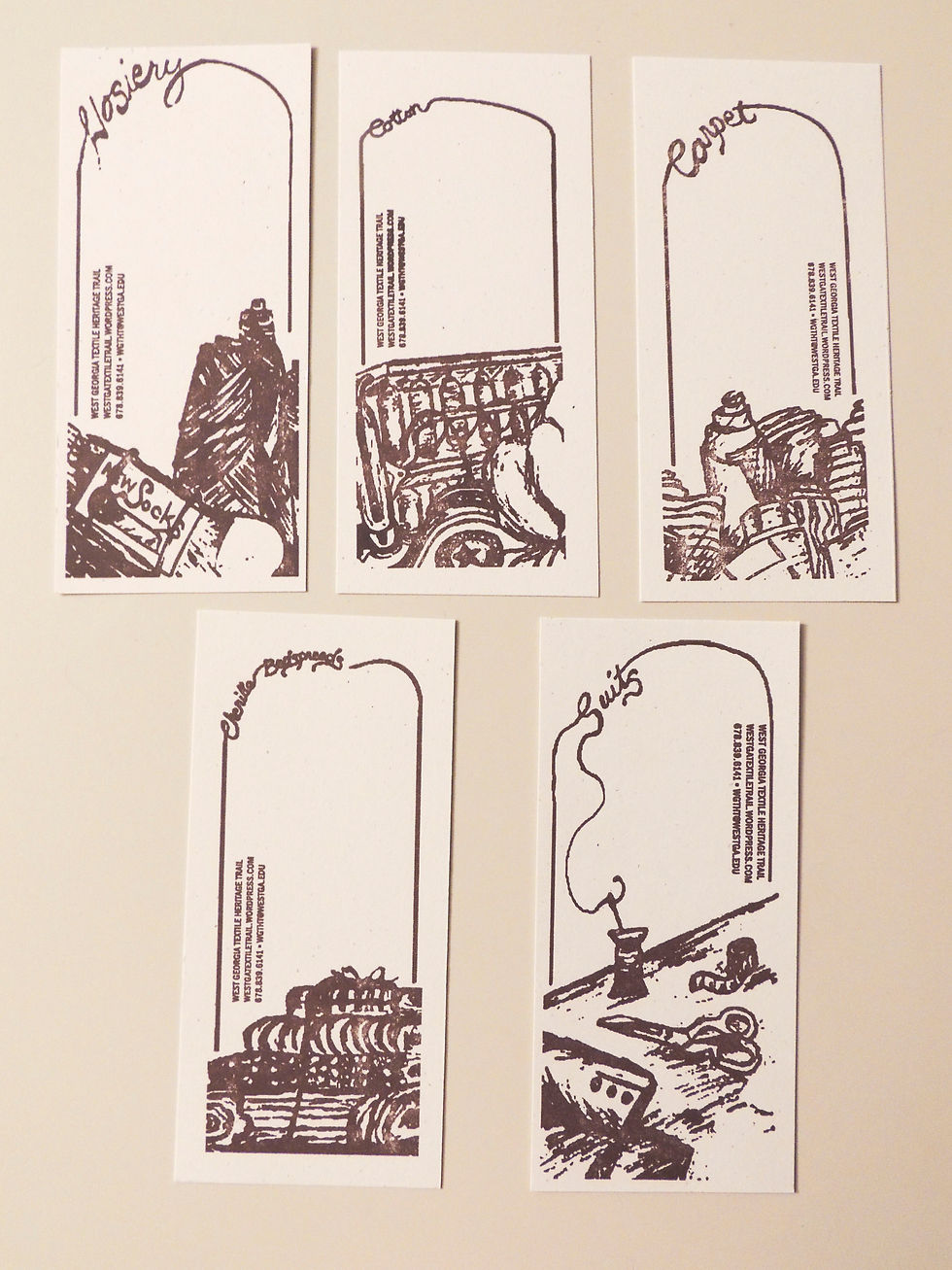 Textile Inspired Bookmarks
