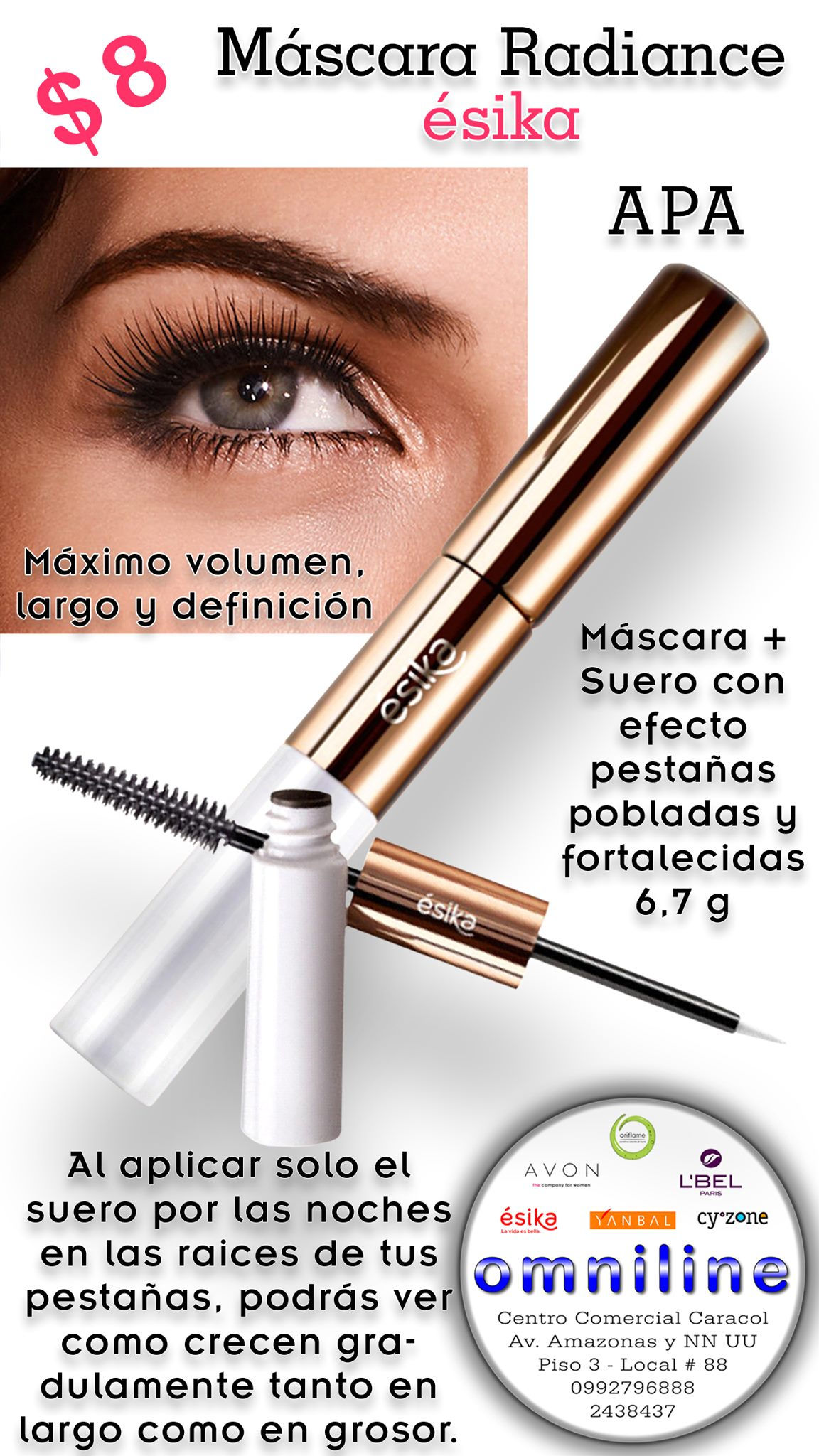 MÁSCARA RADIANCE A PRUEBA DE AGUA