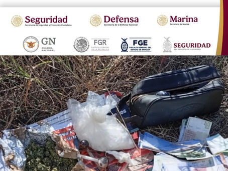 Grupo Interinstitucional decomisa, en Culiacán, una maleta con más de 41 mil pesos en billetes falsos, así como presunta droga