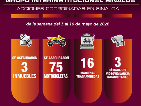 En Sinaloa, el Grupo Interinstitucional recuperó 89 vehículos y detuvo a 66 civiles