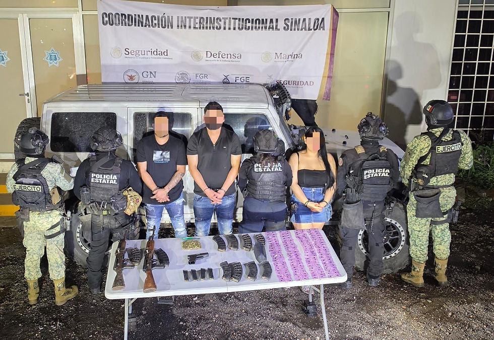 En Concordia, Grupo Interinstitucional detiene a tres civiles, entre ellos una mujer; aseguran armas y presunta droga