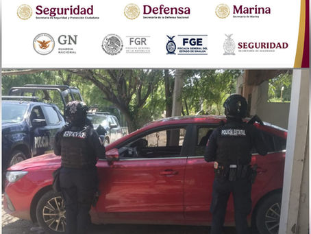 Durante operativos contra el robo de vehículos, el Grupo Interinstitucional recupera en Culiacán un sedán y una motocicleta