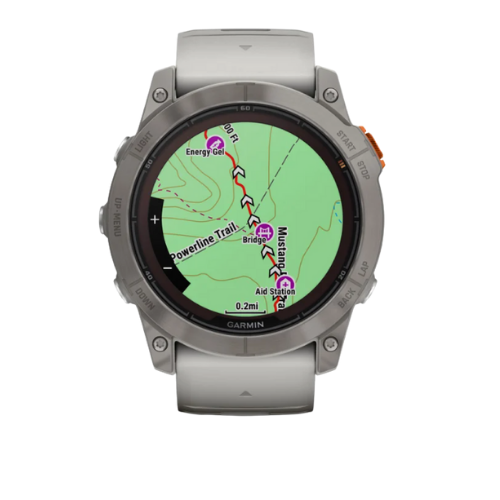 Thumbnail: Garmin fēnix® 7X Pro – Sapphire Solar Edition 51mm, Titanium with Fog Gray