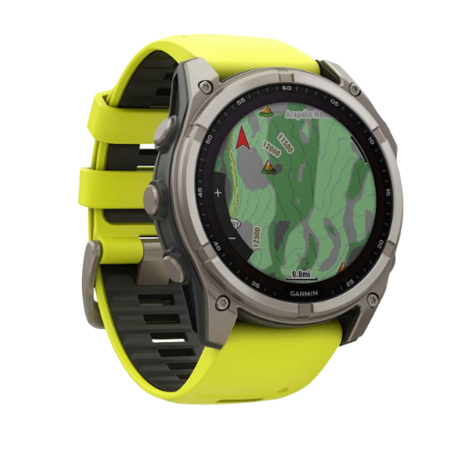 Garmin fēnix® 8 – 51 mm, Solar, Sapphire, Titanium with Amp Yellow